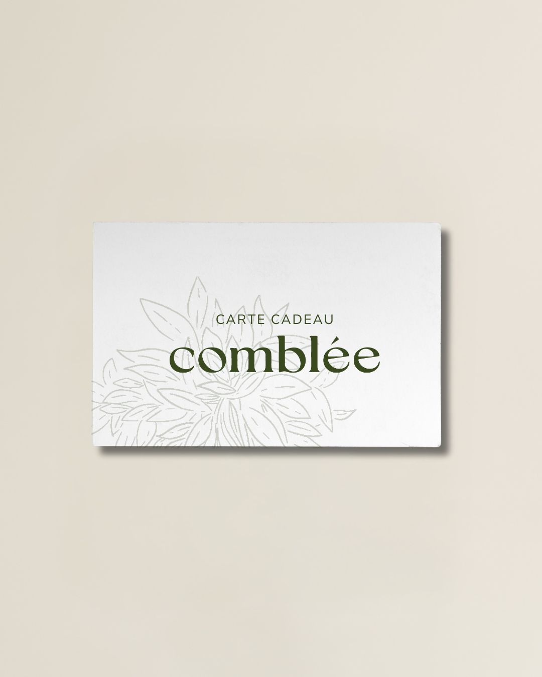 Carte-cadeau digital Comblée