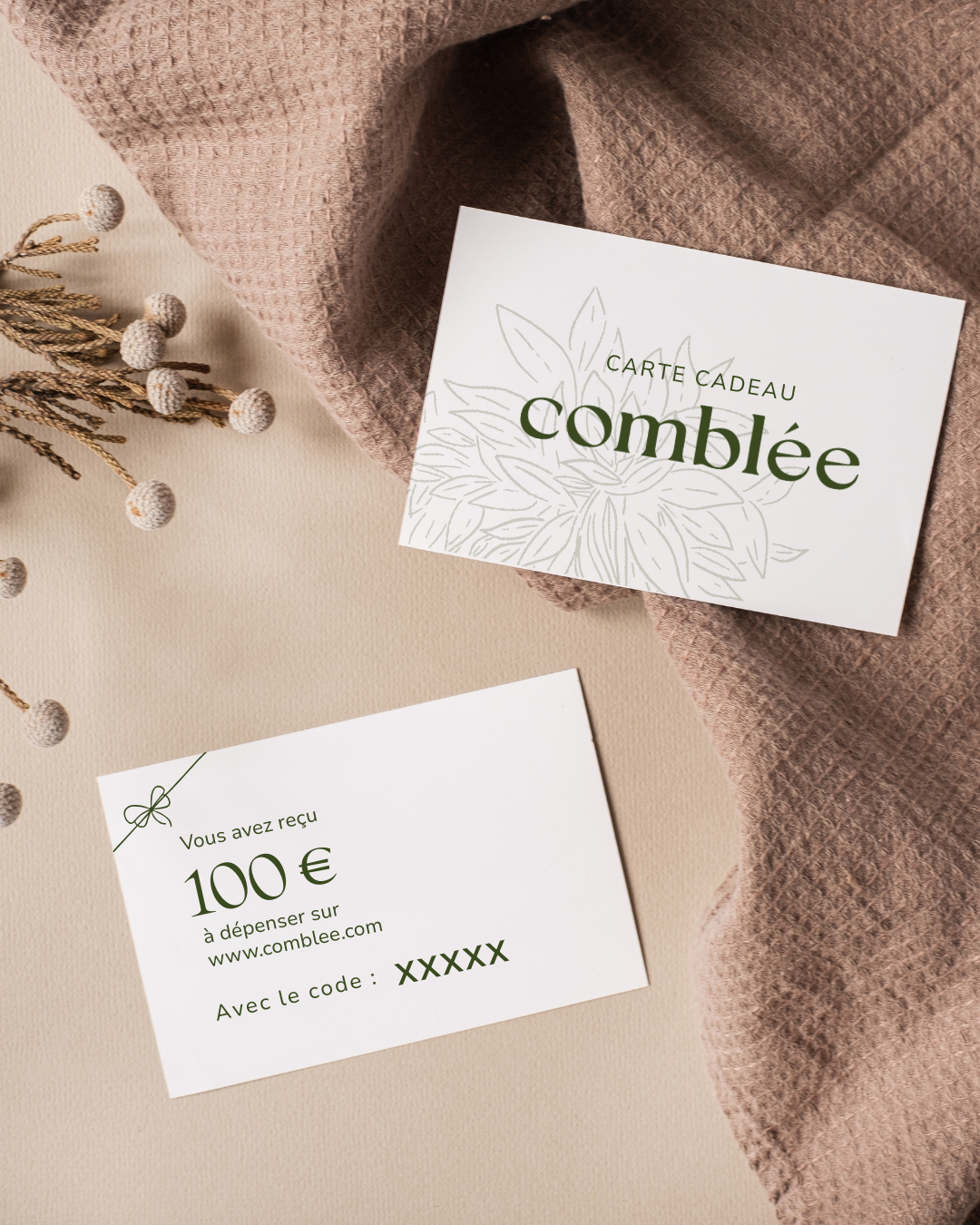 Carte-cadeau digital Comblée
