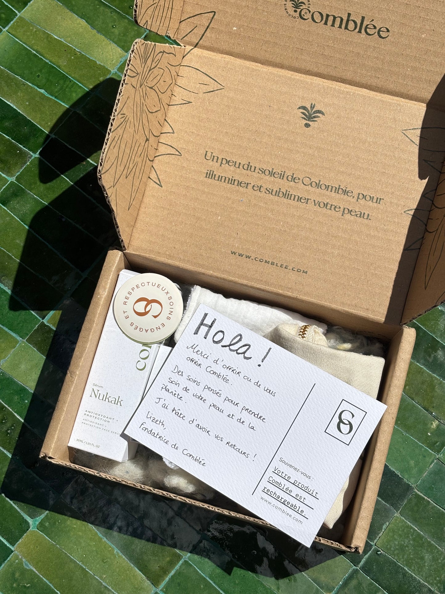 Coffret routine visage peau sensible Comblée avec sérum Nukak et crème Uitoto