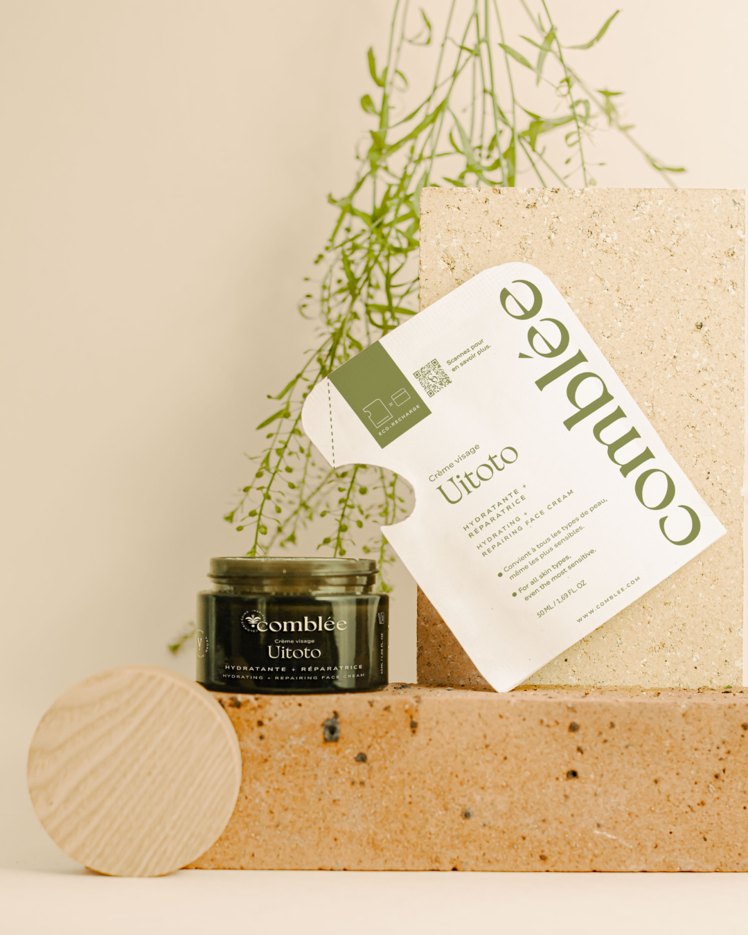 crème peau déshydratée Uitoto / crème apaisante visage Comblée / crème
réparatrice barrière cutanée